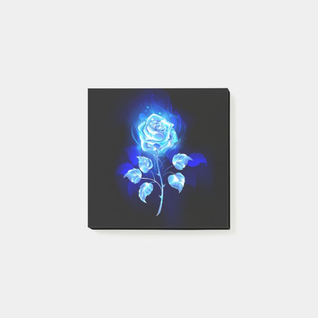 Burning Blue Rose Post-it Notes (Front)