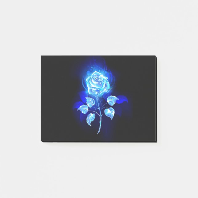 Burning Blue Rose Post-it Notes (Front)