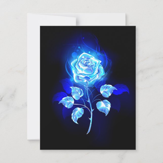 Burning Blue Rose Save The Date (Front)