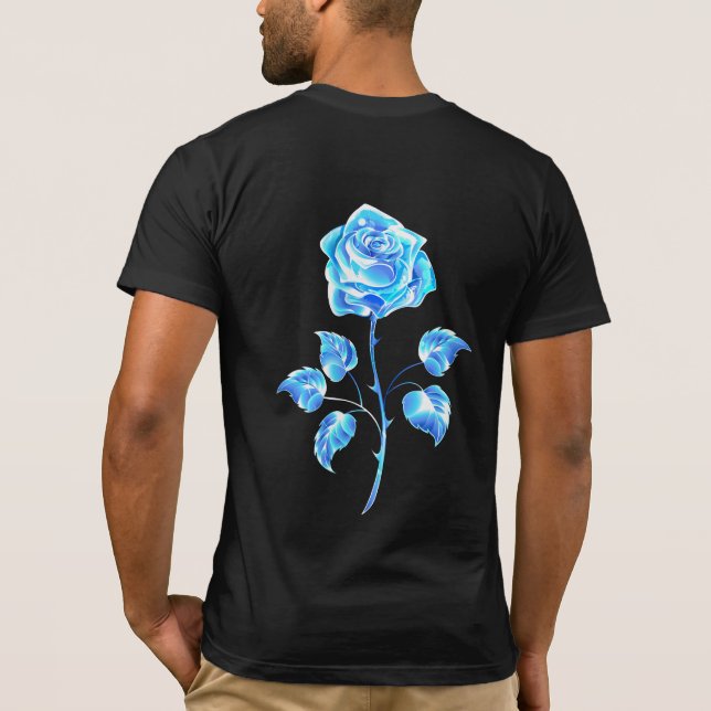 Burning Blue Rose T-Shirt (Back)