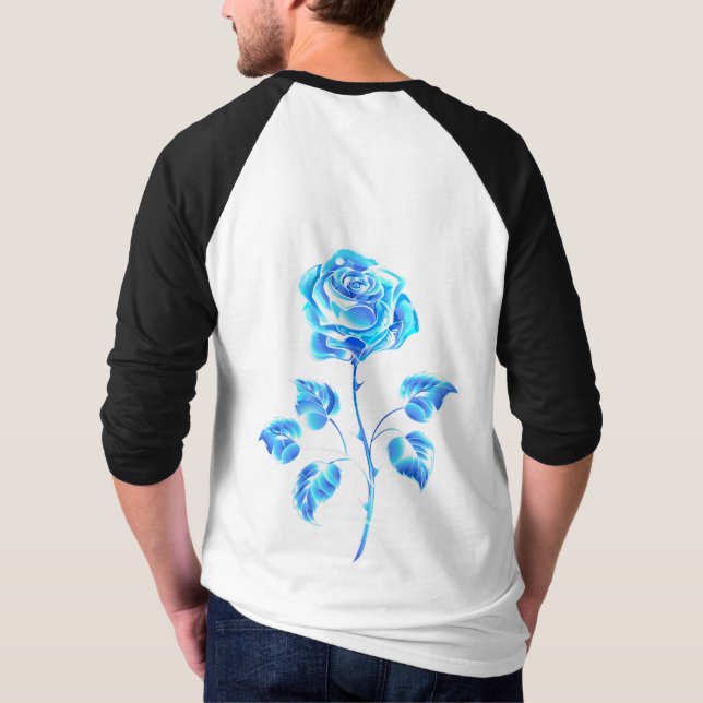 Burning Blue Rose T-Shirt (Back)