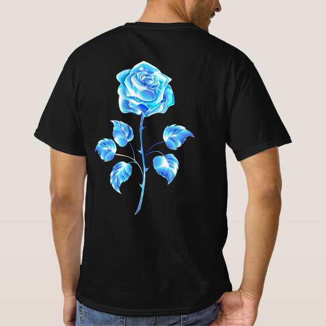 Burning Blue Rose T-Shirt (Back)