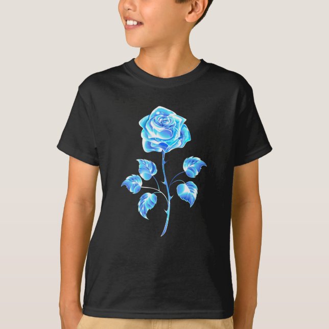 Burning Blue Rose T-Shirt (Front)