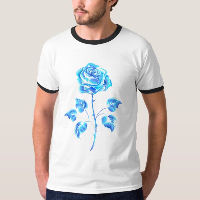 Burning Blue Rose T-Shirt (Front)