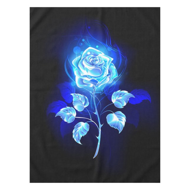 Burning Blue Rose Tablecloth (Front)