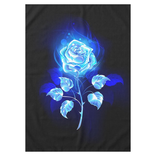 Burning Blue Rose Tablecloth (Front)