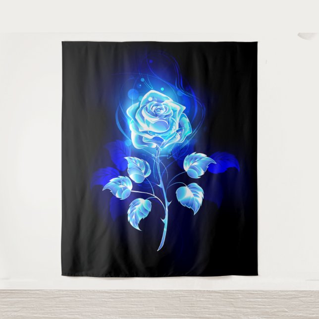 Burning Blue Rose Tapestry (Front)