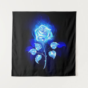 Burning Blue Rose Tapestry