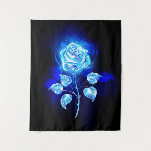 Burning Blue Rose Tapestry