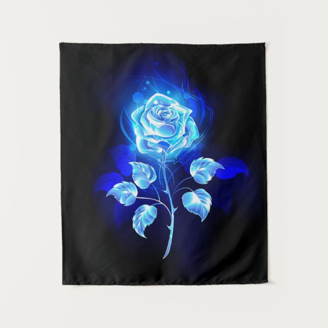 Burning Blue Rose Tapestry (Front)