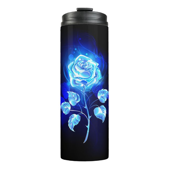Burning Blue Rose Thermal Tumbler (Front)