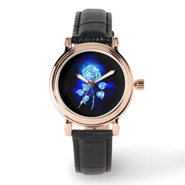 Burning Blue Rose Watch (Front)
