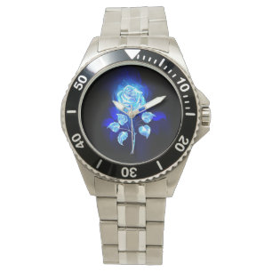 Burning Blue Rose Watch