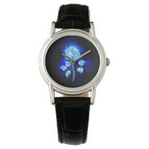 Burning Blue Rose Watch