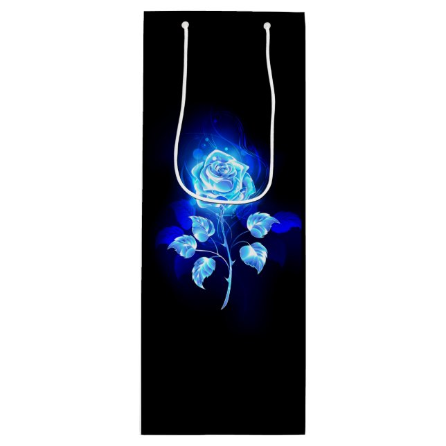 Burning Blue Rose Wine Gift Bag (Front)