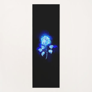 Burning Blue Rose Yoga Mat