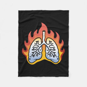 Burning Breath A Fiery Reminder Sticker Fleece Blanket