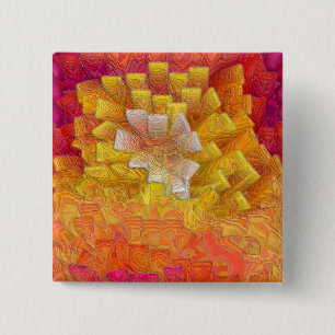 Burning Bush 15 Cm Square Badge