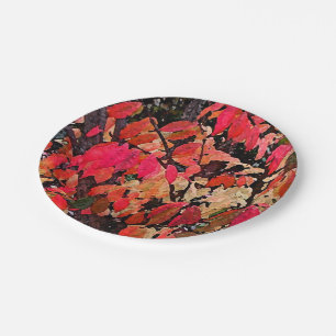 Burning Bush Abstract Paper Plates