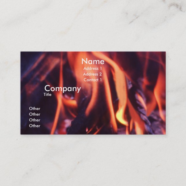 Burning Business Card (Front)