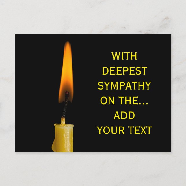 Burning Candle And Your Text Postcard (Front)