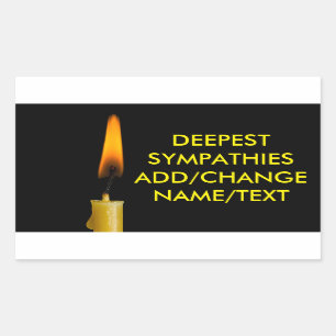 Burning Candle And Your Text Ver. 2 Rectangular Sticker
