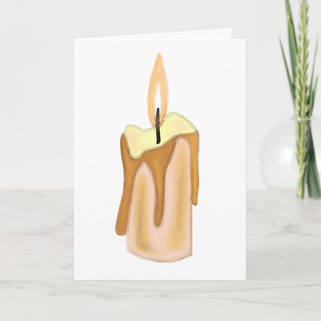 Burning candle card (Front)