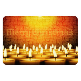 Burning candles - Merry Christmas Magnet