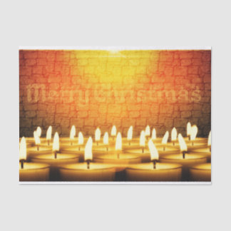Burning candles - Merry Christmas Tissue Paper