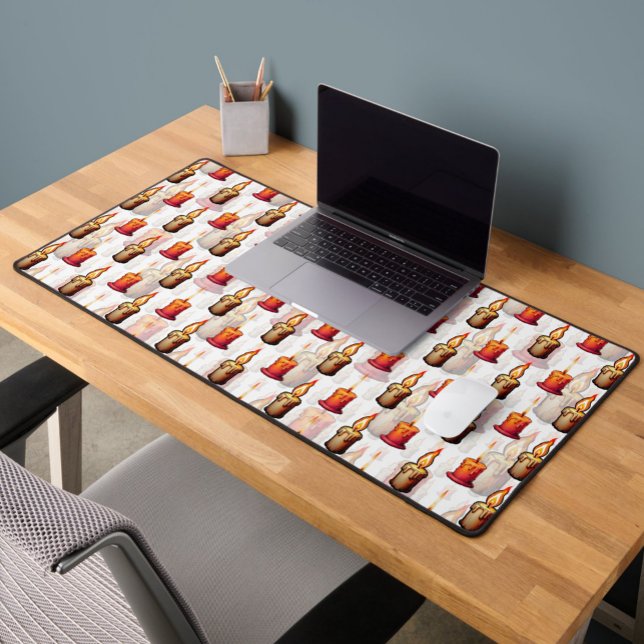 Burning Candles Pattern Design  Desk Mat (Creator Uploaded)