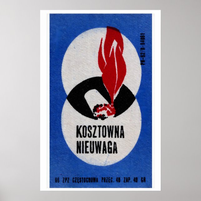 Burning Cigarette - Matchbox Print - Aesthetic (Front)