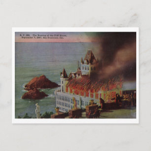Burning Cliff House, San Francisco 1907 Vintage Postcard