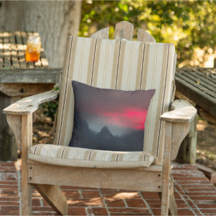 Burning clouds, fog and mountains cushion