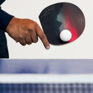 Burning clouds, fog and mountains ping pong paddle