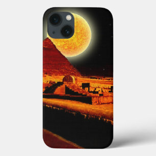 Burning Desert Sun & Egyptian Giza Pyramids iPhone 13 Case