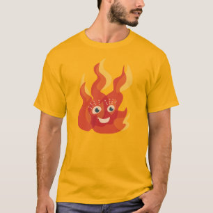 Burning Fire Flame Character T-Shirt