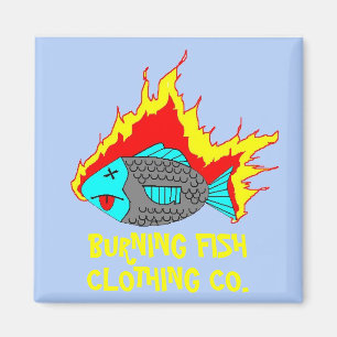 BURNING FISH LOGO MAGNET