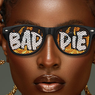 Burning Flames Fire Baddie Retro Sunglasses