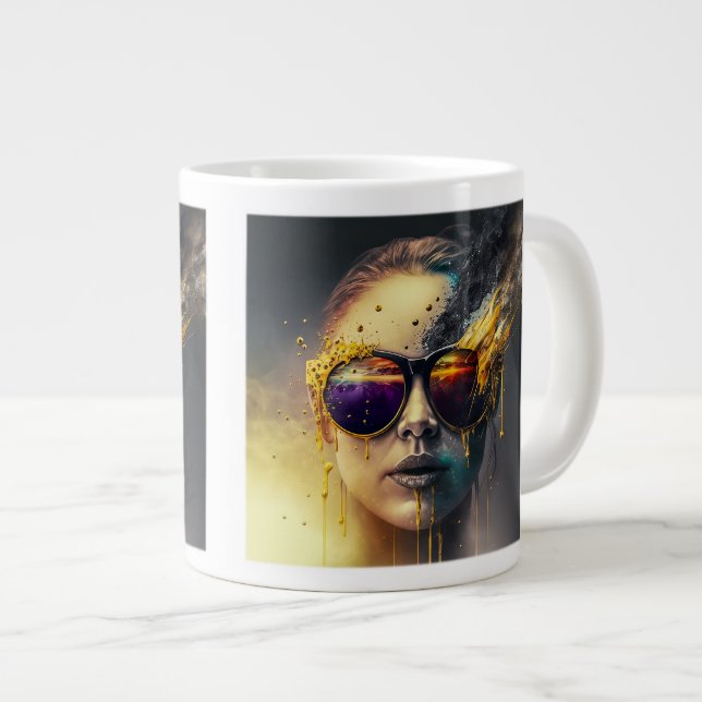 Burning Glasses Jumbo Mug  (Front Right)