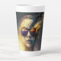 Burning Glasses Latte Mug 