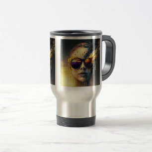 Burning Glasses Travel/Commuter Mug, 15 oz Travel Mug