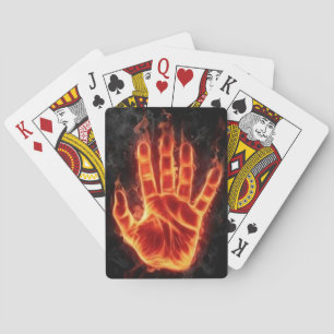 Burning Hand Playing Cards