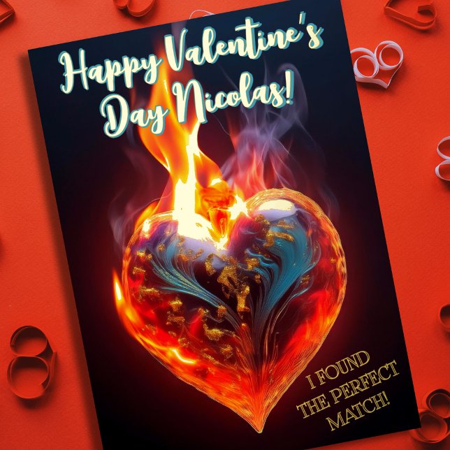 Burning heart - Customisable Valentines Day (Creator Uploaded)