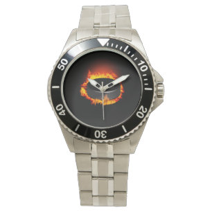 Burning Hockey Puck Watch