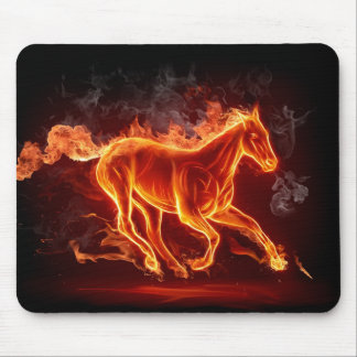 Burning Horse Mouse Pad