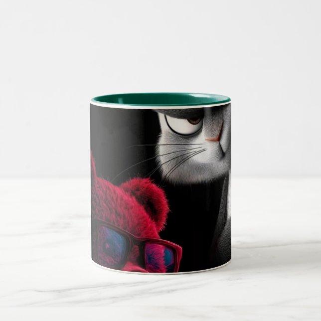 Burning Ice Cube Coffee Mug – Fire & Ice Artistic  (Center)