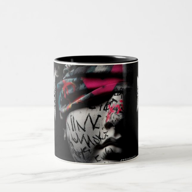 Burning Ice Cube Coffee Mug – Fire & Ice Artistic  (Center)