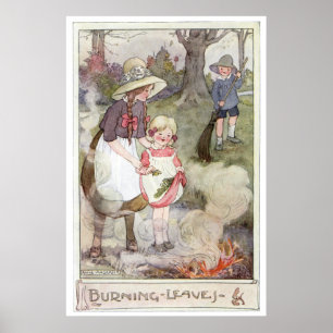Burning Leaves by Anne Anderson Poster