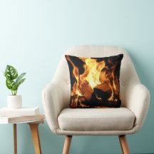 Burning Logs Flames and Embers
