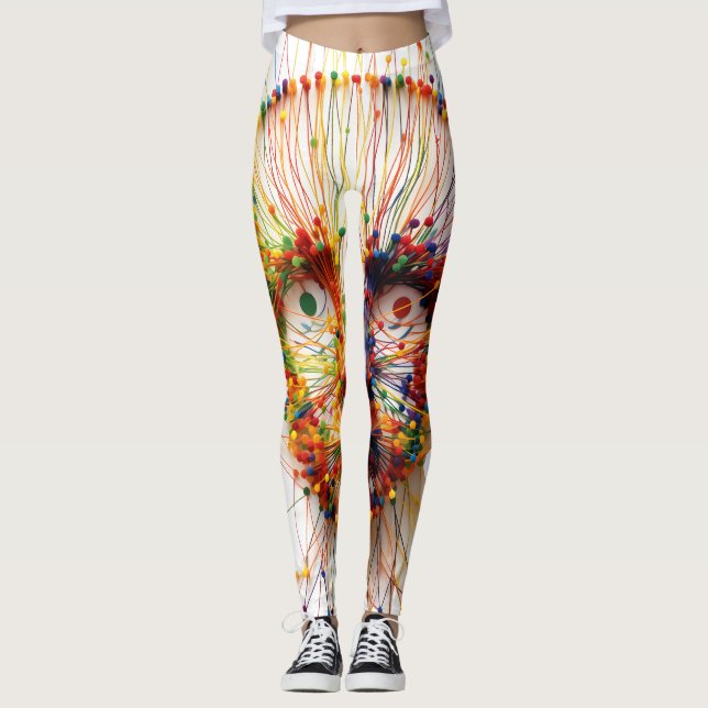 Burning man strong expression leggings (Front)